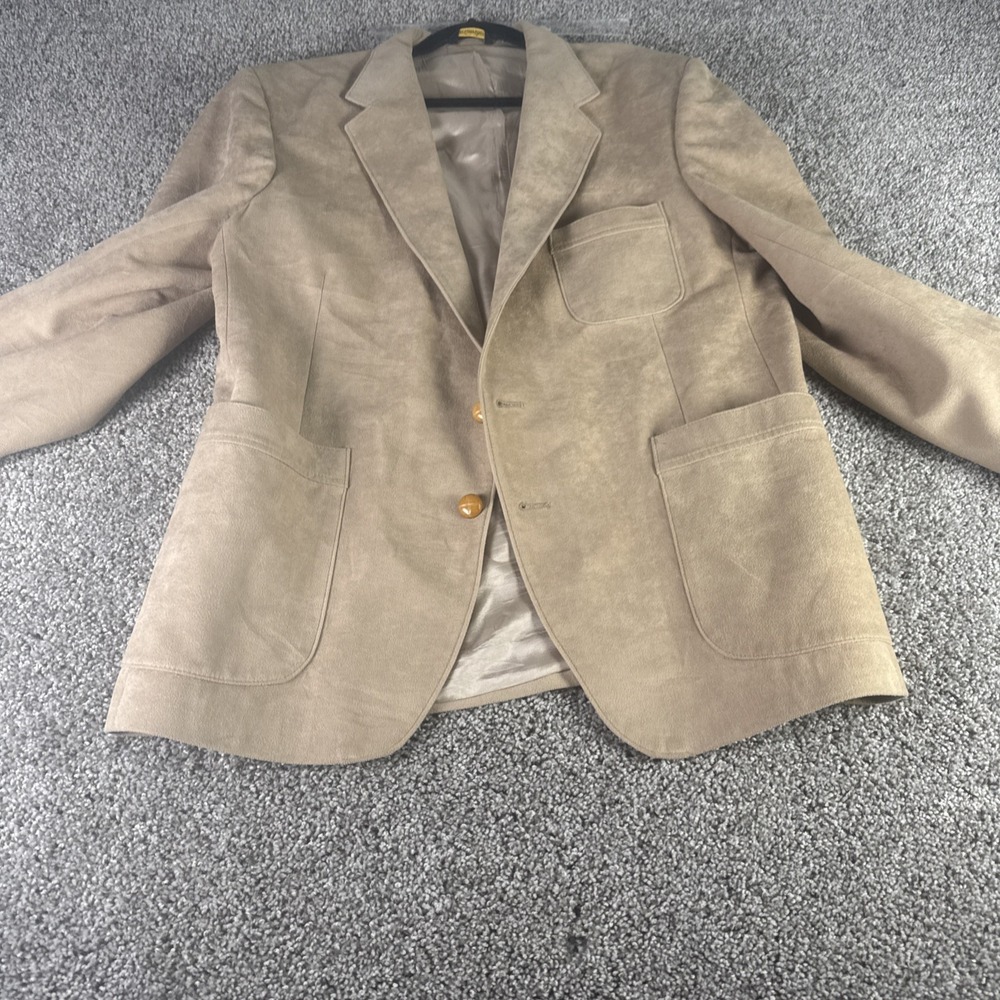 Farah Blazer Mens Brown Western Coat Two Button Cowboy Rodeo Jacket Outdoors